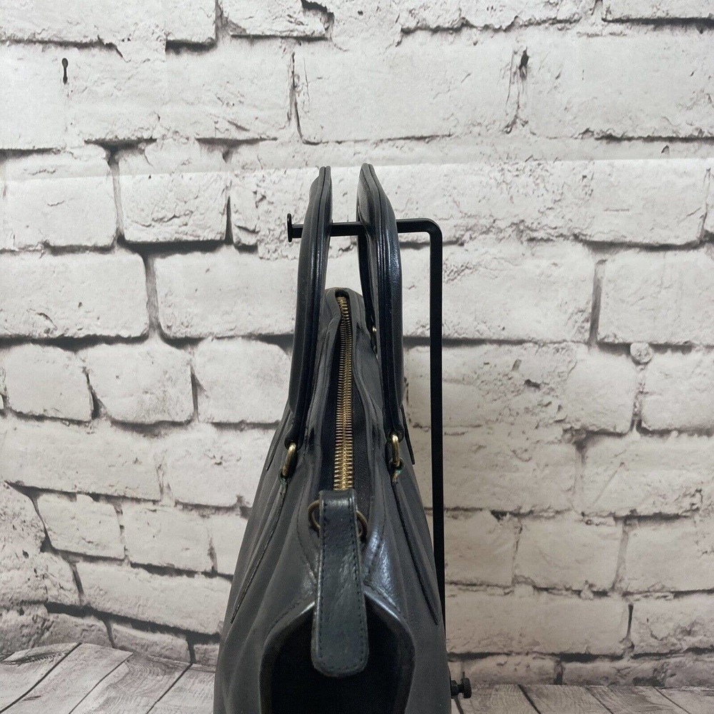 Coach Vintage NYC Black Slim Leather Satchel #9943 Unisex Bag Conditioned‎ - Picture 4 of 12